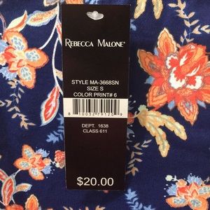 New With Tags Blouse With Very Pretty Flowers